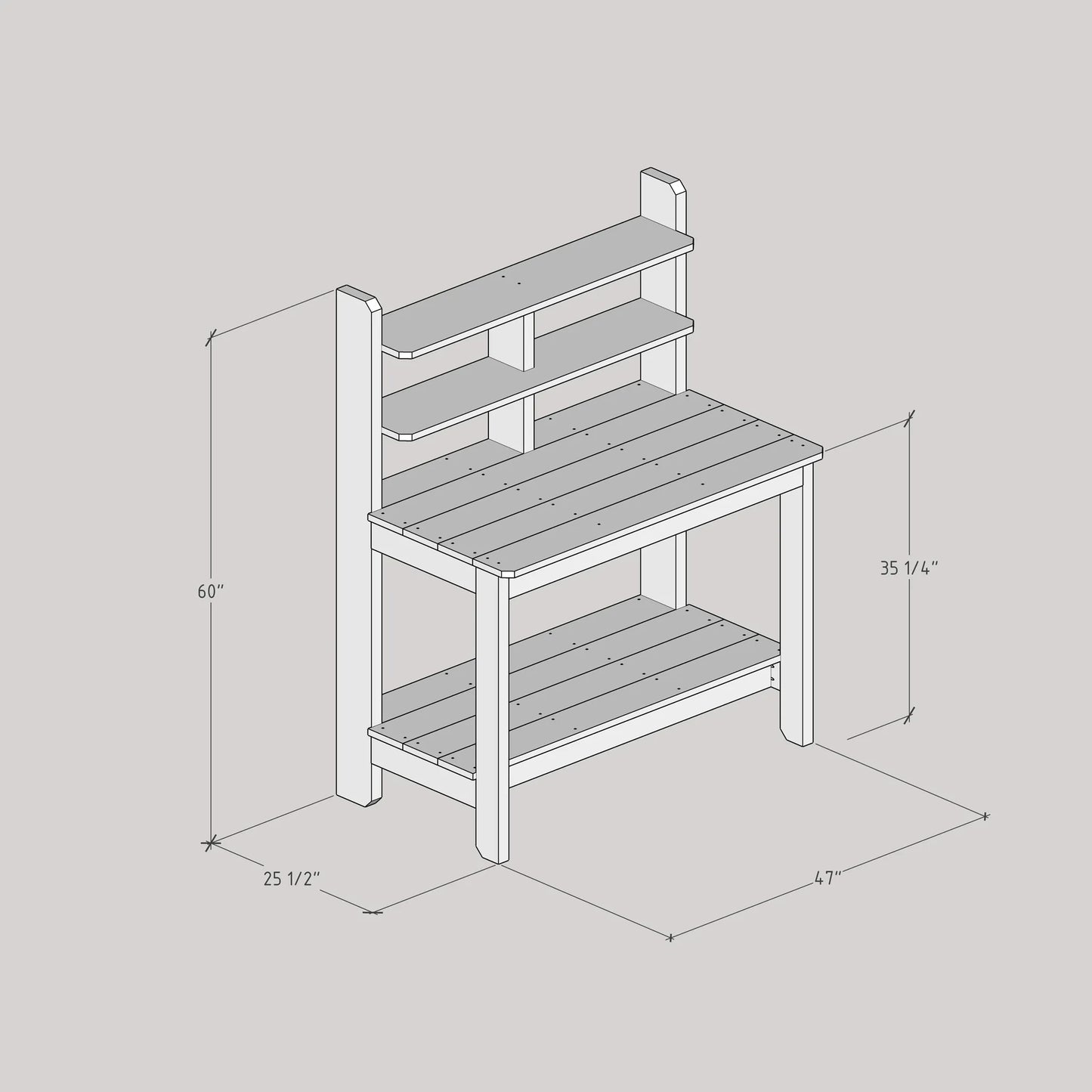 DIY Potting Bench Plans (PDF Guide)