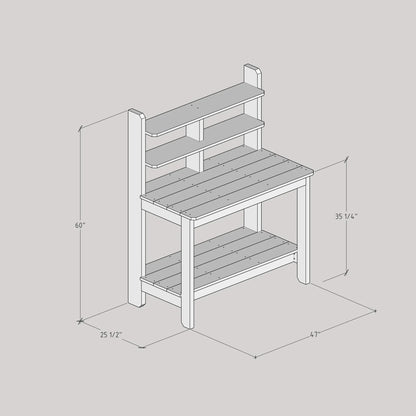 DIY Potting Bench Plans (PDF Guide)