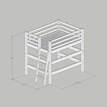 DIY Loft Bed Plans, US Full Size (PDF Guide)